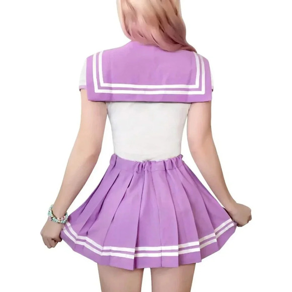 Littleforbig Cotton Sailor Purple Bodysuit Cosplay Magical Onesie Skirt - Picture 4 of 8